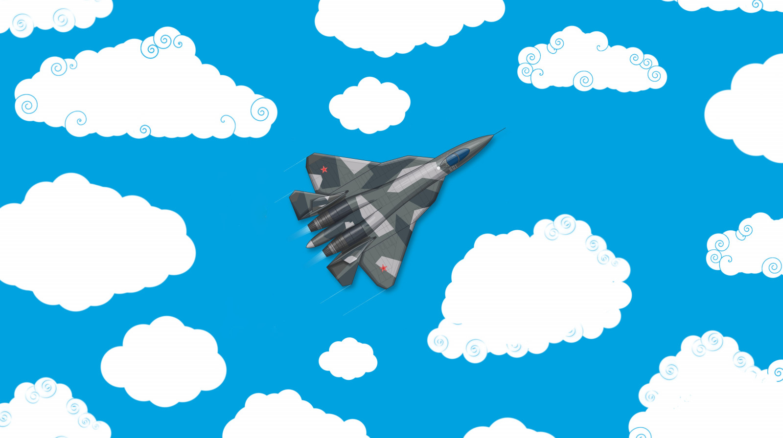 アートワーク, 航空機, 軍用機, 車両, 軍事, ロシア, SU 57