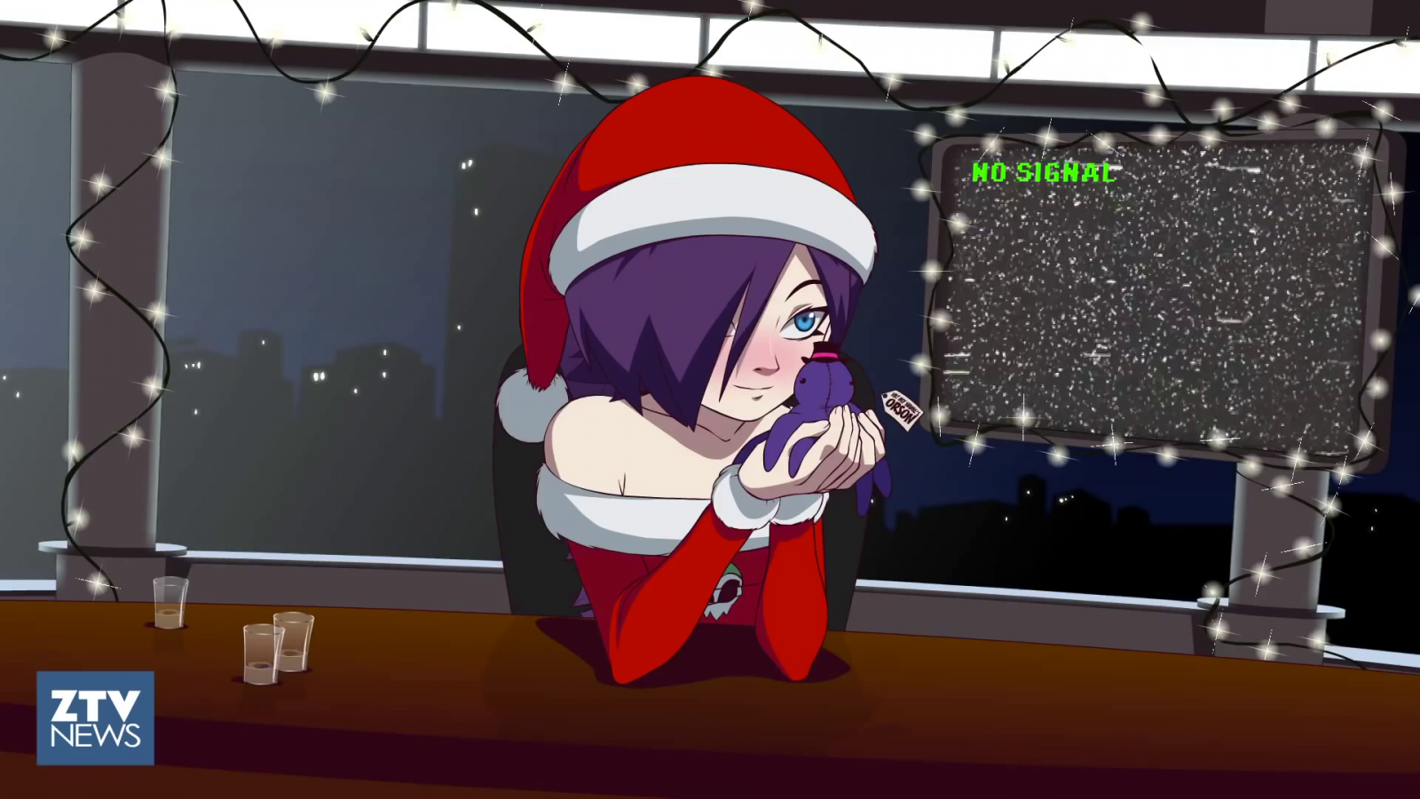 anime, kreslená pohádka, Vánoce, Zone tan, zóna sama, Snímek obrazovky