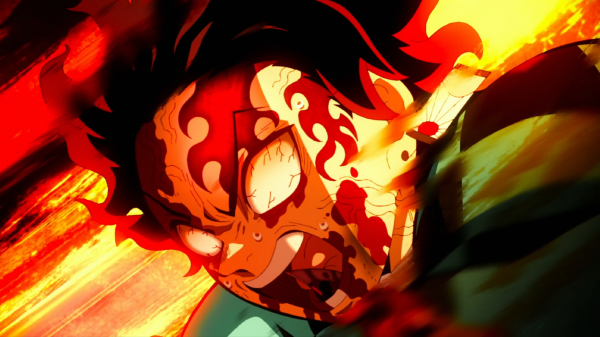 Kimetsu no Yaiba,Kamado Tanjiro,fire,kimono,Blood anime,night
