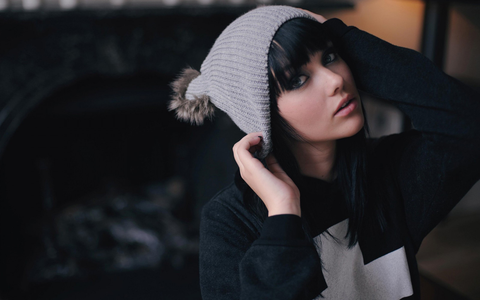 sort, Kvinder, model, portræt, fotografering, sort hår, mode, Person, tøj, Melissa Clarke, pige, skønhed, øje, kvinde, dame, mørke, 1920x1200 px, portrætfotografering, Photo shoot