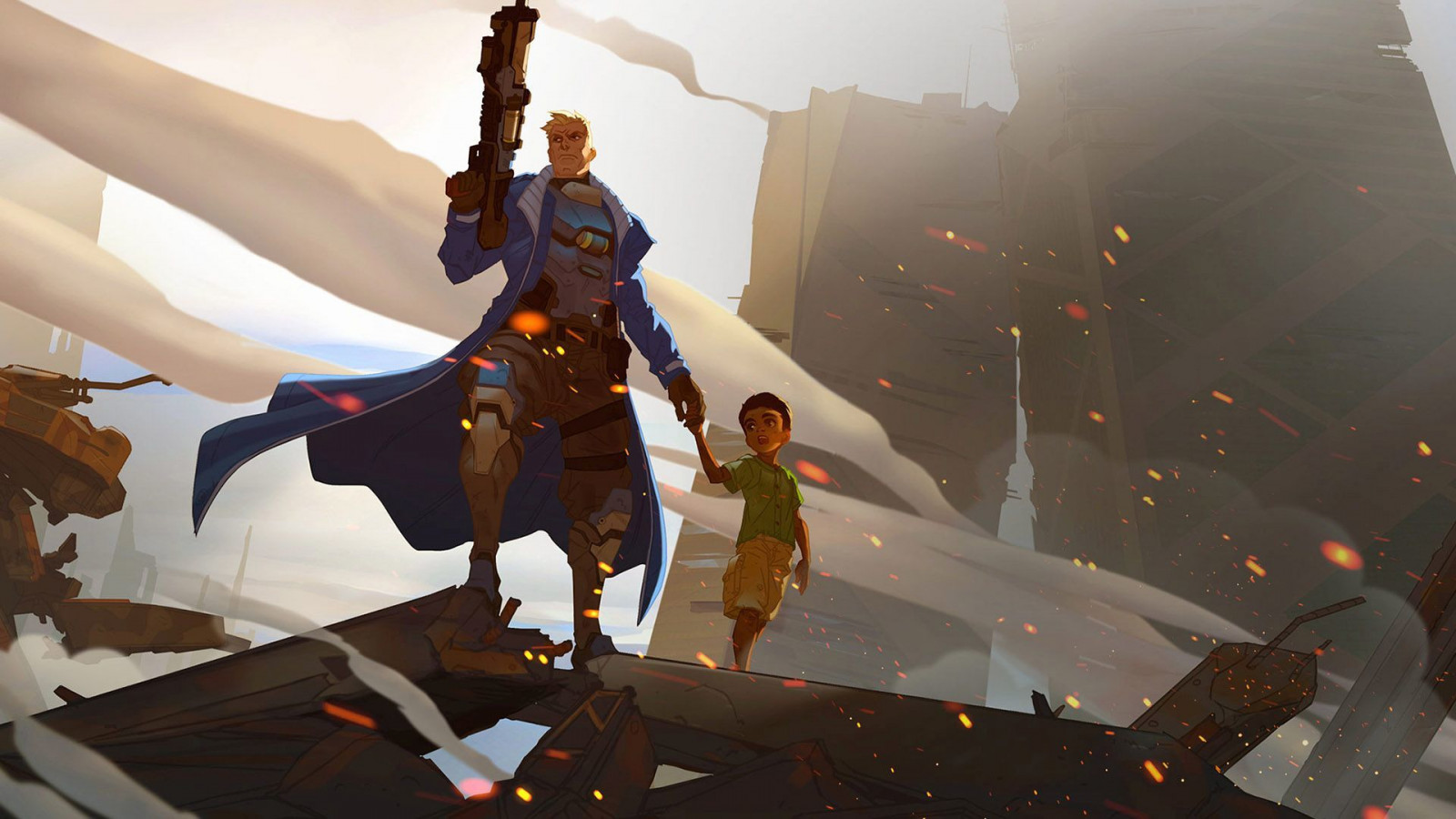 Wallpaper 1920x1080 px, digital art, Soldier 76 Overwatch, video