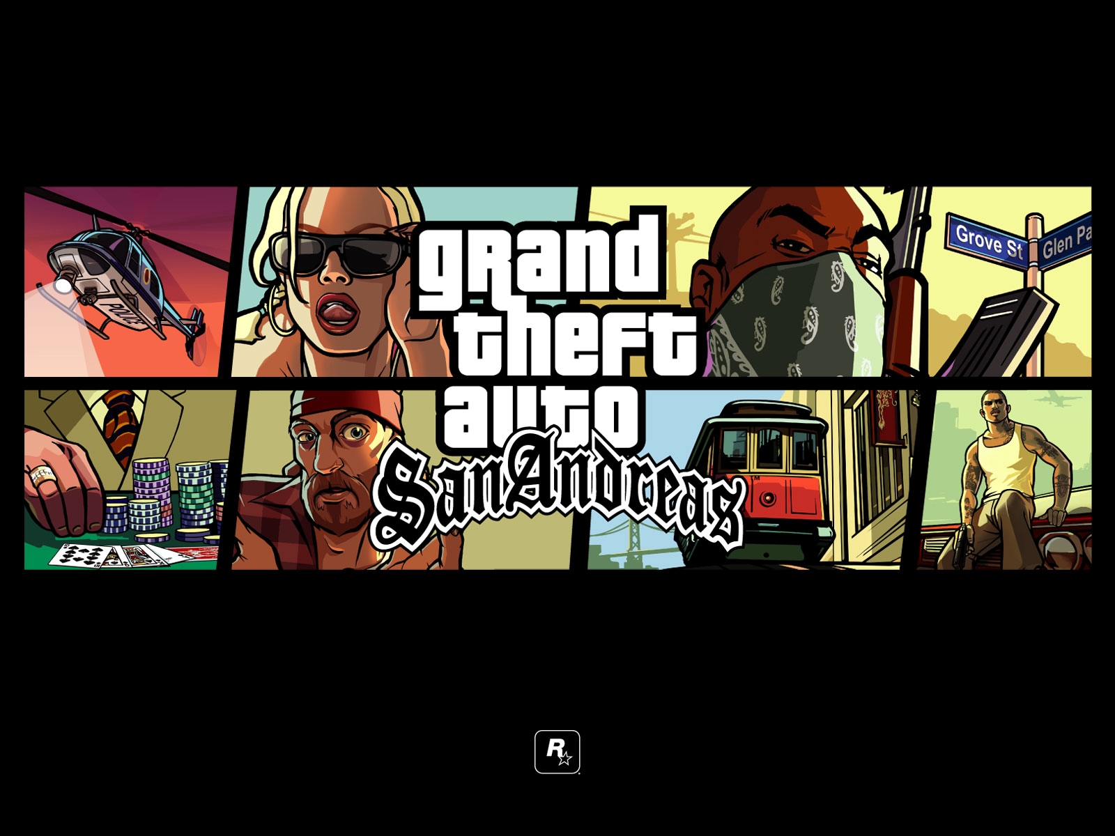 GTA, แกรนด์ขโมยอัตโนมัติ, San Andreas, ตัวอักษร, กราฟิก