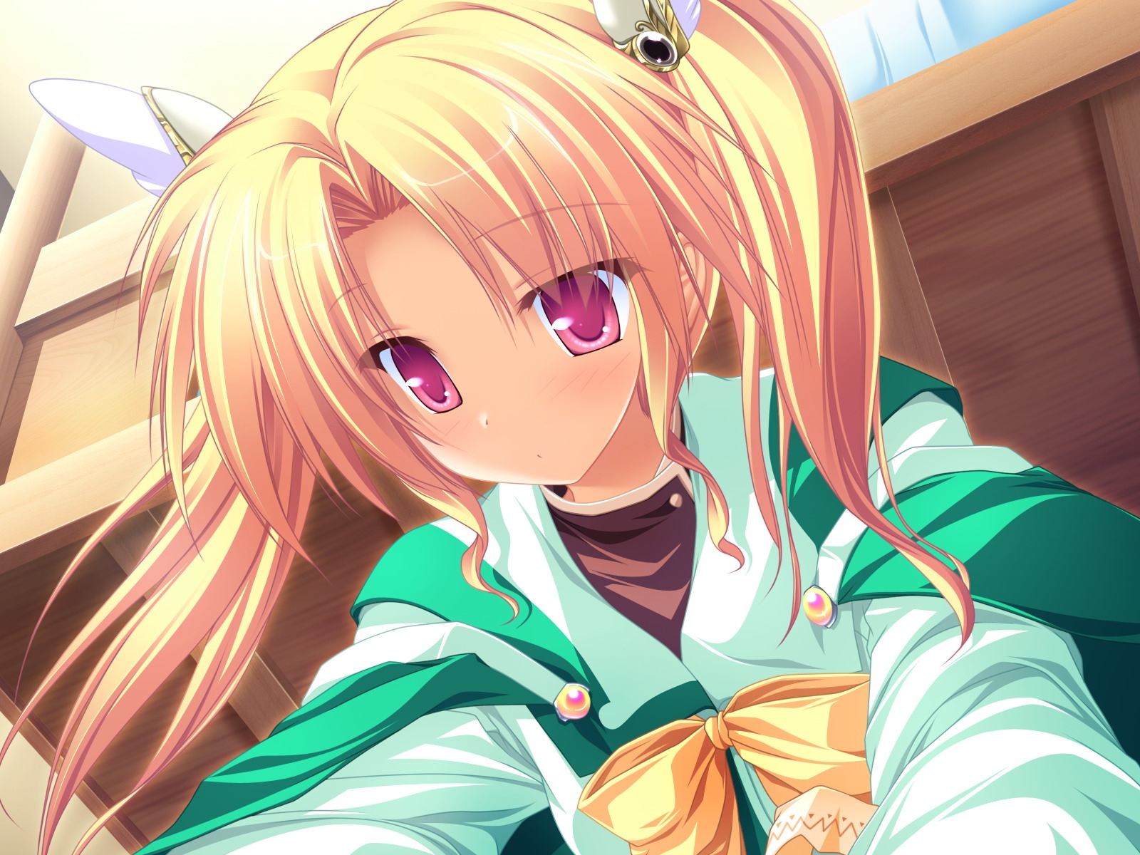 ilustrace, anime, umělecká díla, Mág Tale, Rena Blíženci, dívka, blond, Snímek obrazovky, mangaka, tenmaso, oči červené