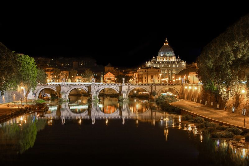 stad,stadsbild,natt,vatten,reflexion,himmel