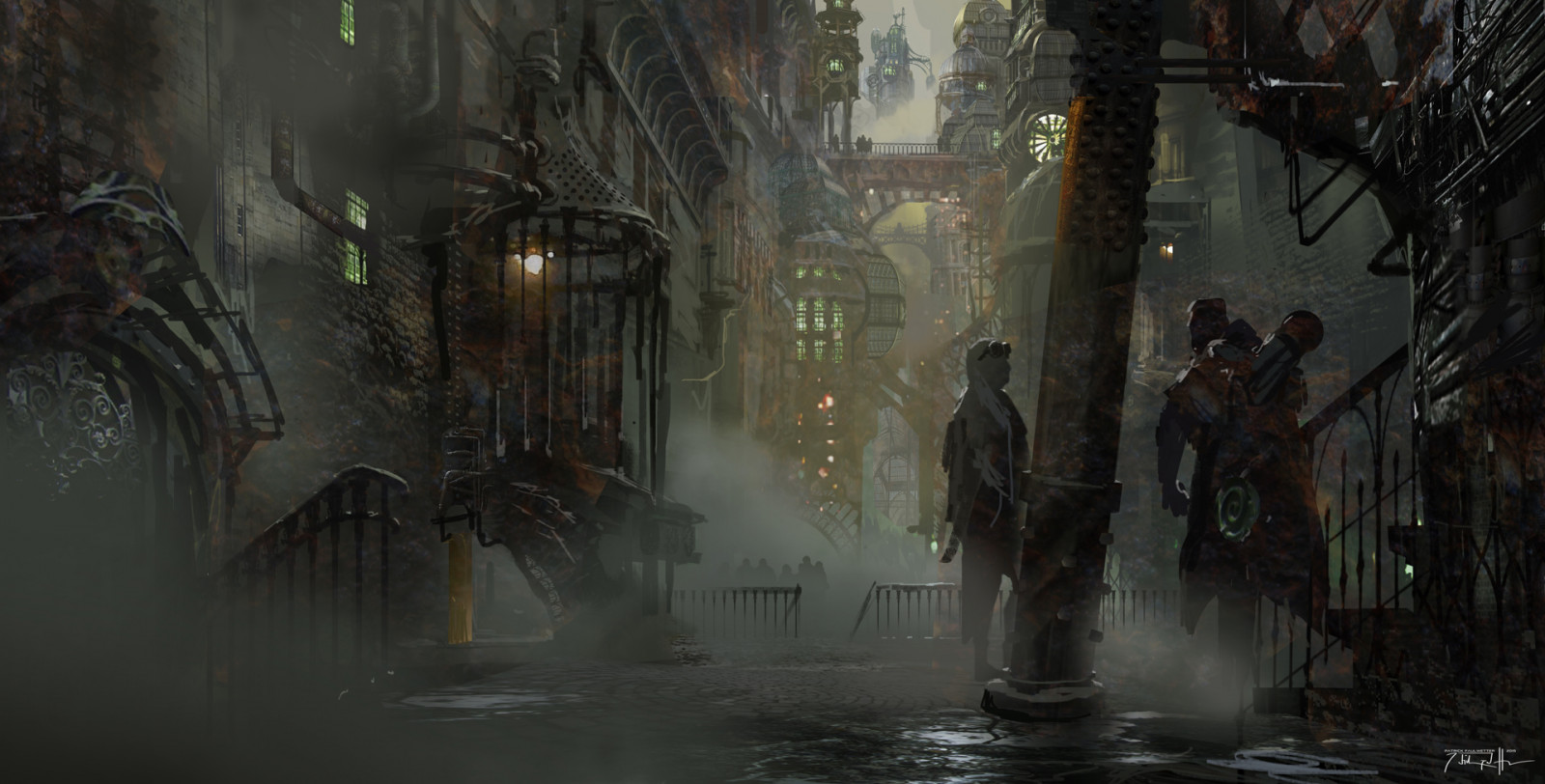 vand, atmosfærisk fænomen, by, hovedstadsområde, byområde, dis, menneskelig bosættelse, metropol, mørke, begivenhed, action adventure spil, KUNST, illustration, gade, midnat, cg artwork, nat, Strategy video game, by, tåge, video game software, pc spil, skyskraber, spil, vej, fiktiv karakter, fiktion, visual arts, elektricitet, landskab, tåge, maleri