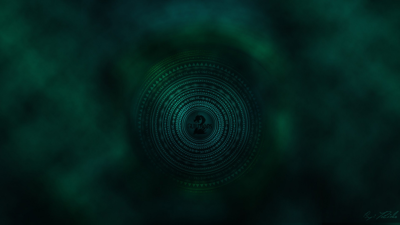 slunečnímu záření, prostor, fotografování, symetrie, zelená, modrý, textura, kruh, atmosféra, vesmír, Guild Wars 2, světlo, vlna, tma, Snímek obrazovky, počítač tapeta, Atmosféra Země, fraktální umění, zblízka, vesmír, makro fotografie