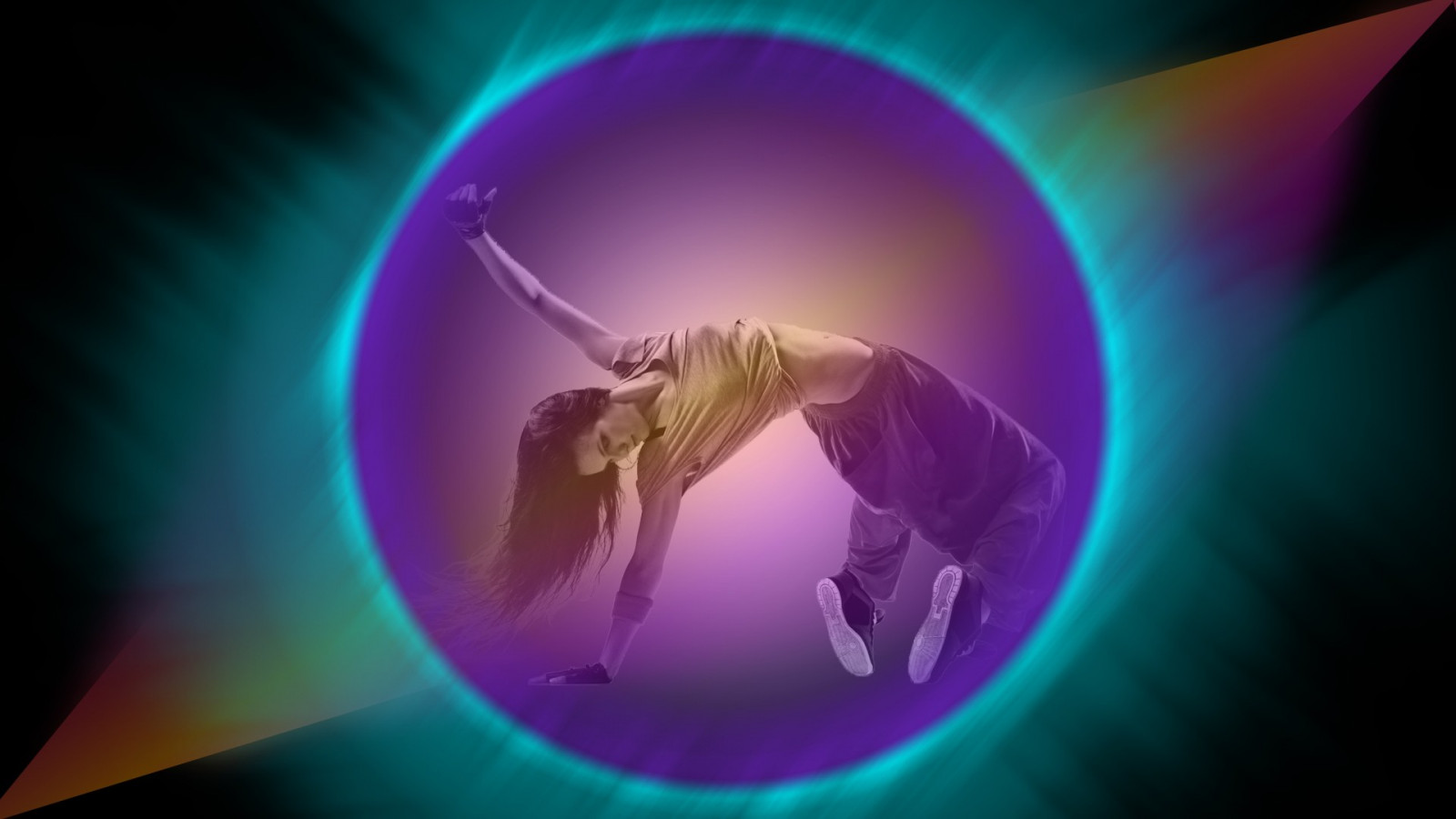 farverig, illustration, Kvinder, dans, plads, cirkel, univers, digital toning, skærmbillede, computer tapet, fraktale kunst, organ, ydre rum