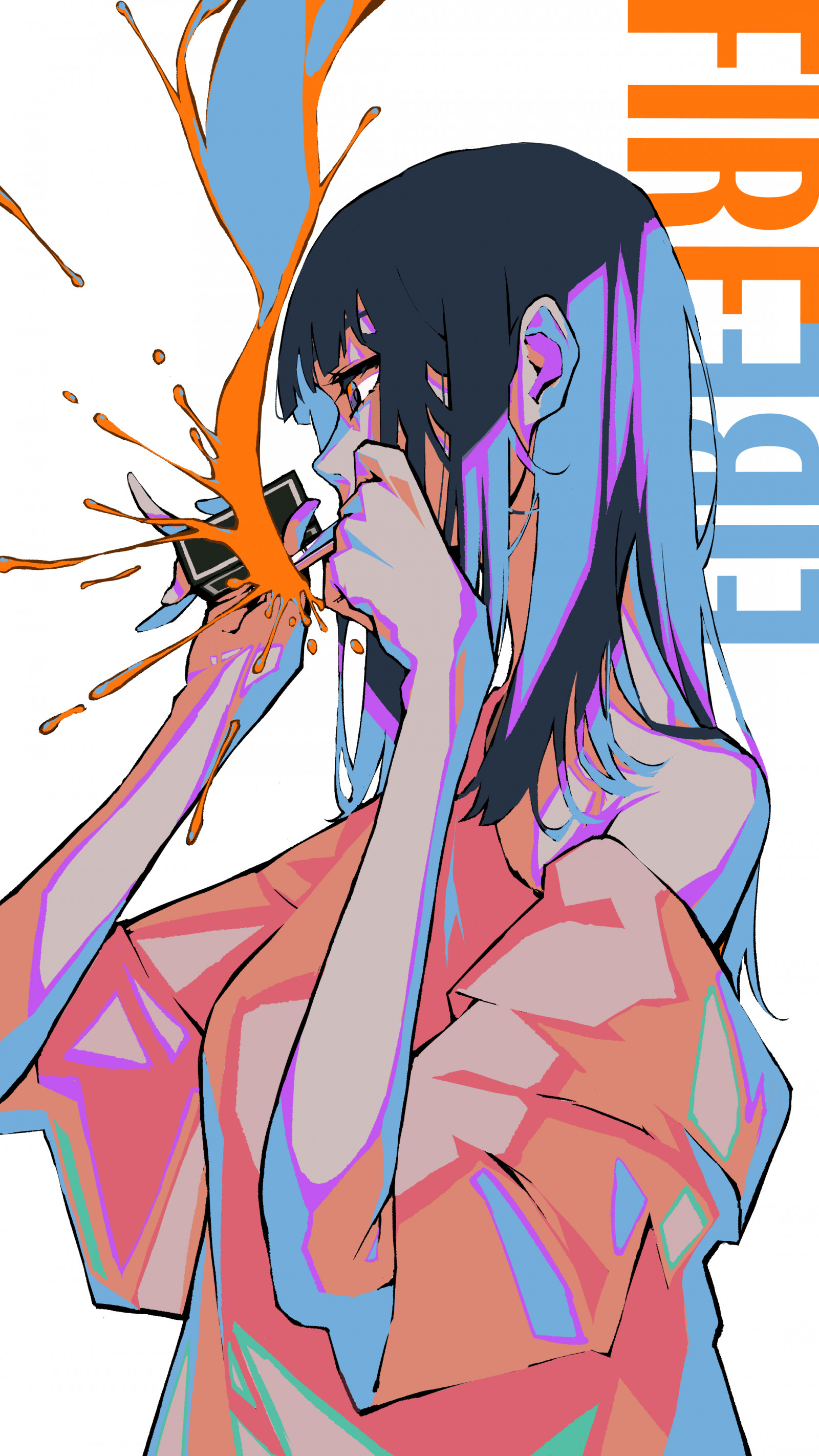 Nico Tina, minimalismo, Meninas anime, Cigarros