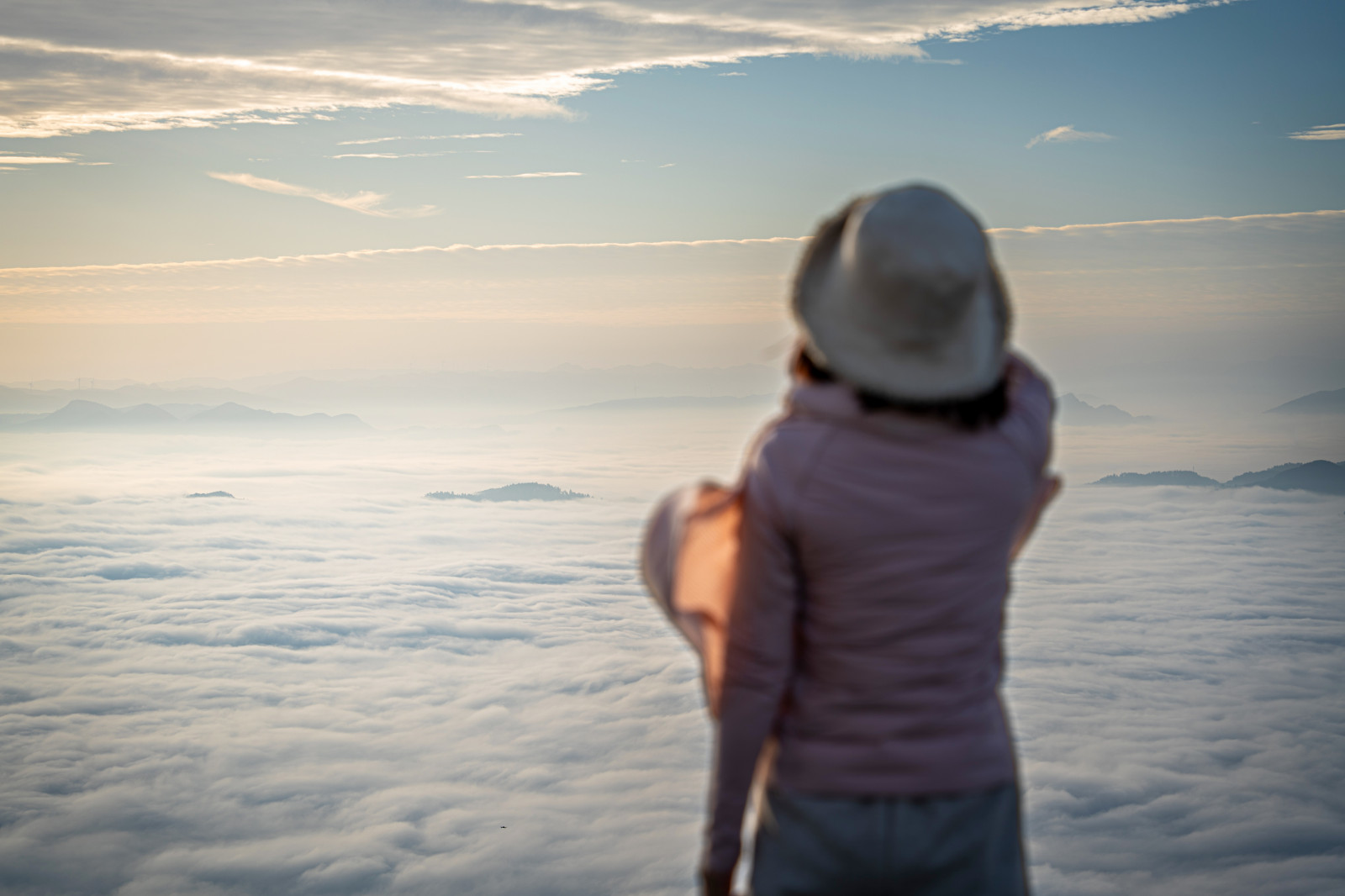 mraky, Příroda, ženy, auto, svítání