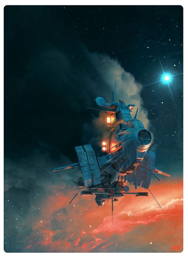 艺术品,科幻小说,飞船,数字,Pascal Blanche