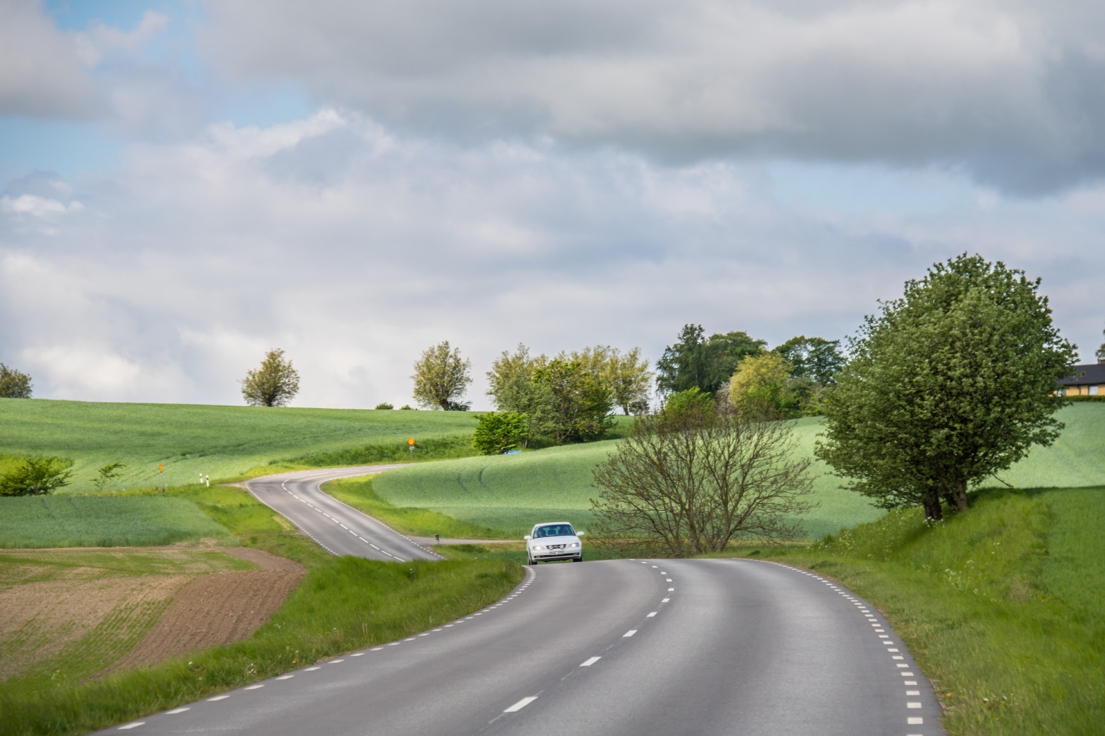 landskab, bakke, græs, himmel, Mark, vej, grøn, hovedvej, kørsel, infrastruktur, Sky, træ, plante, landskabet, landsbygd, v g, f lt, landskap, eng, almindeligt, bane, græsplæne, landdistrikt, boligområde, sport mødested, tur