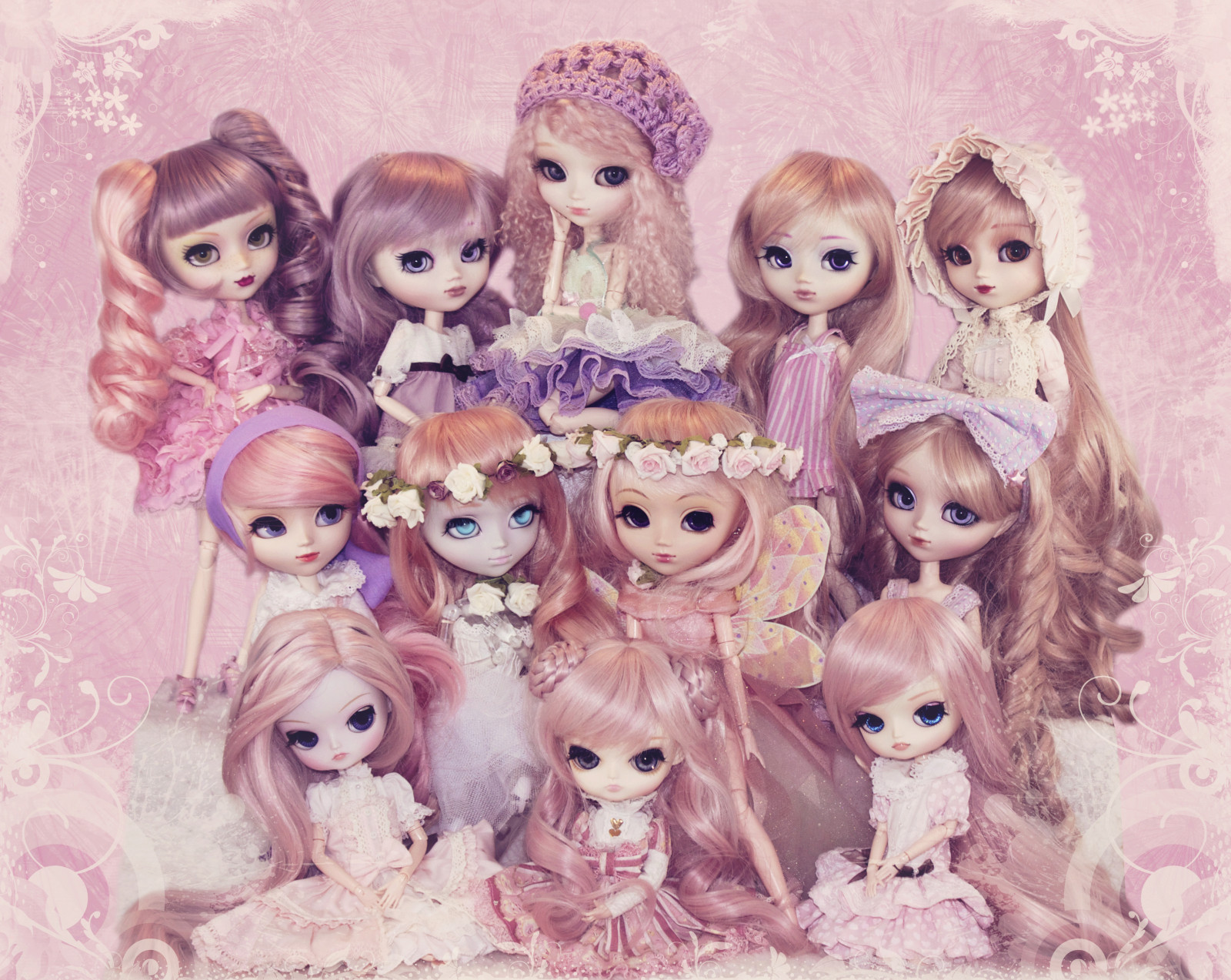 lalka, różowy, skóra, oko, dziewczyna, SZTUKA