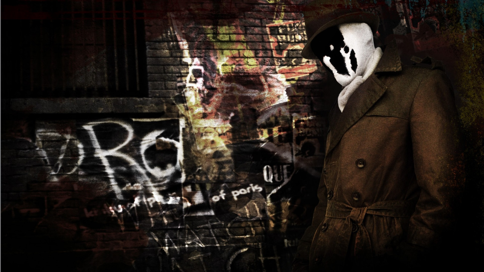 film, manifesto, Watchmen, Rorschach, ARTE, oscurità, immagine dello schermo, 1920x1080 px, sfondo del computer, copertina