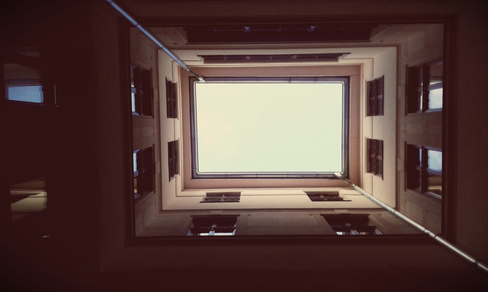 Wallpaper window, reflection, sky, house, mirror, sepia, phone