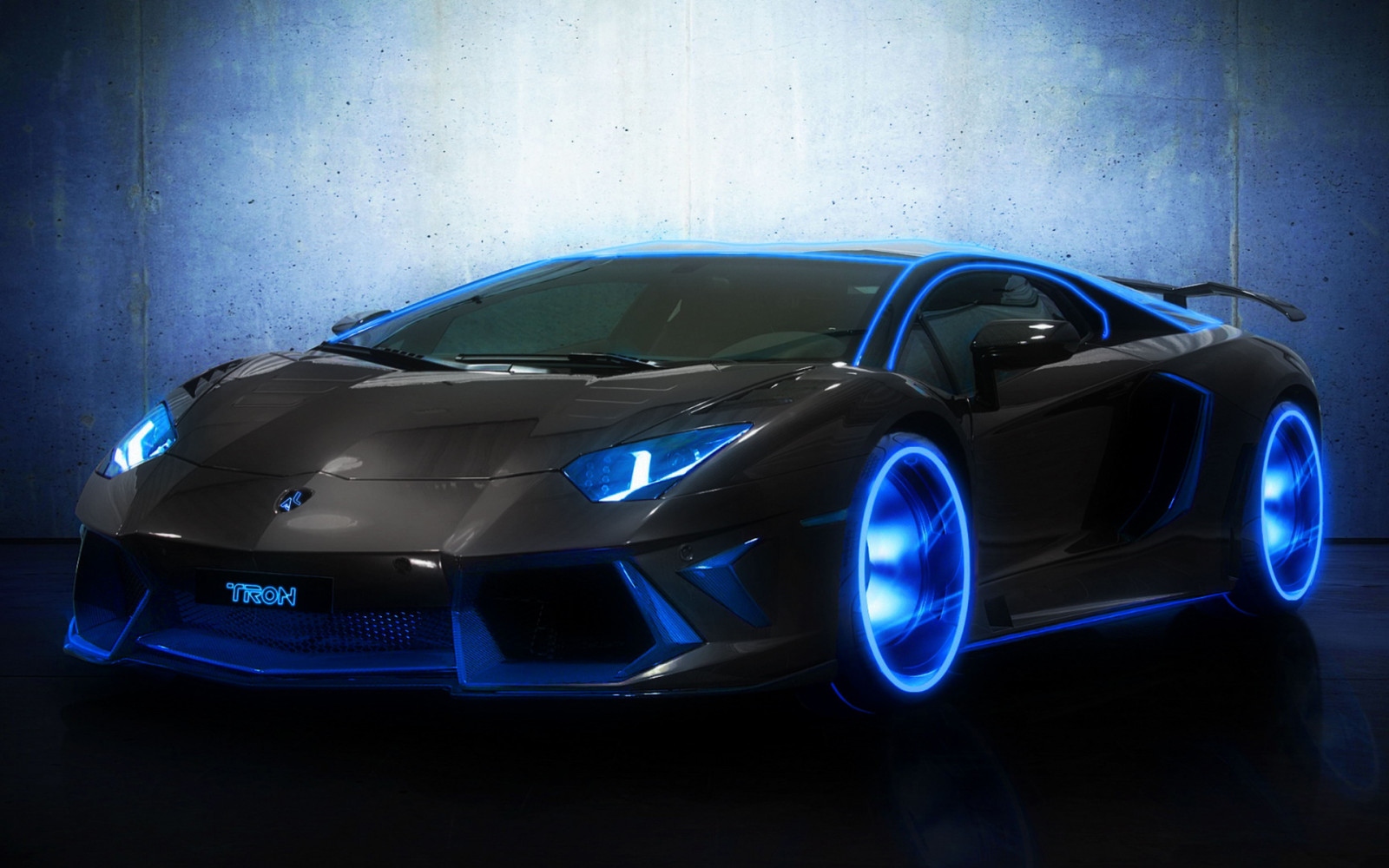 1920x1200 px, UMĚNÍ, Aventador, Černá, modrý, CG, digitální, exotický, Lamborghini, manipulace, filmy, neon, superauto, tron, ladění, kola