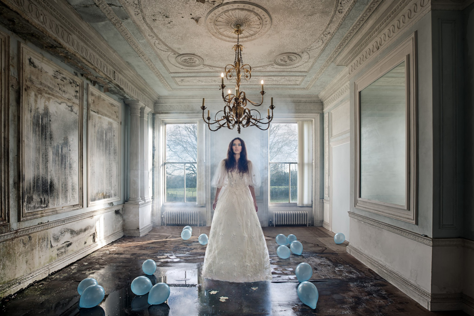 modell, interiör, kolumn, ballong, inredningsdesign, kapell, egendom, fotografera, herrgård