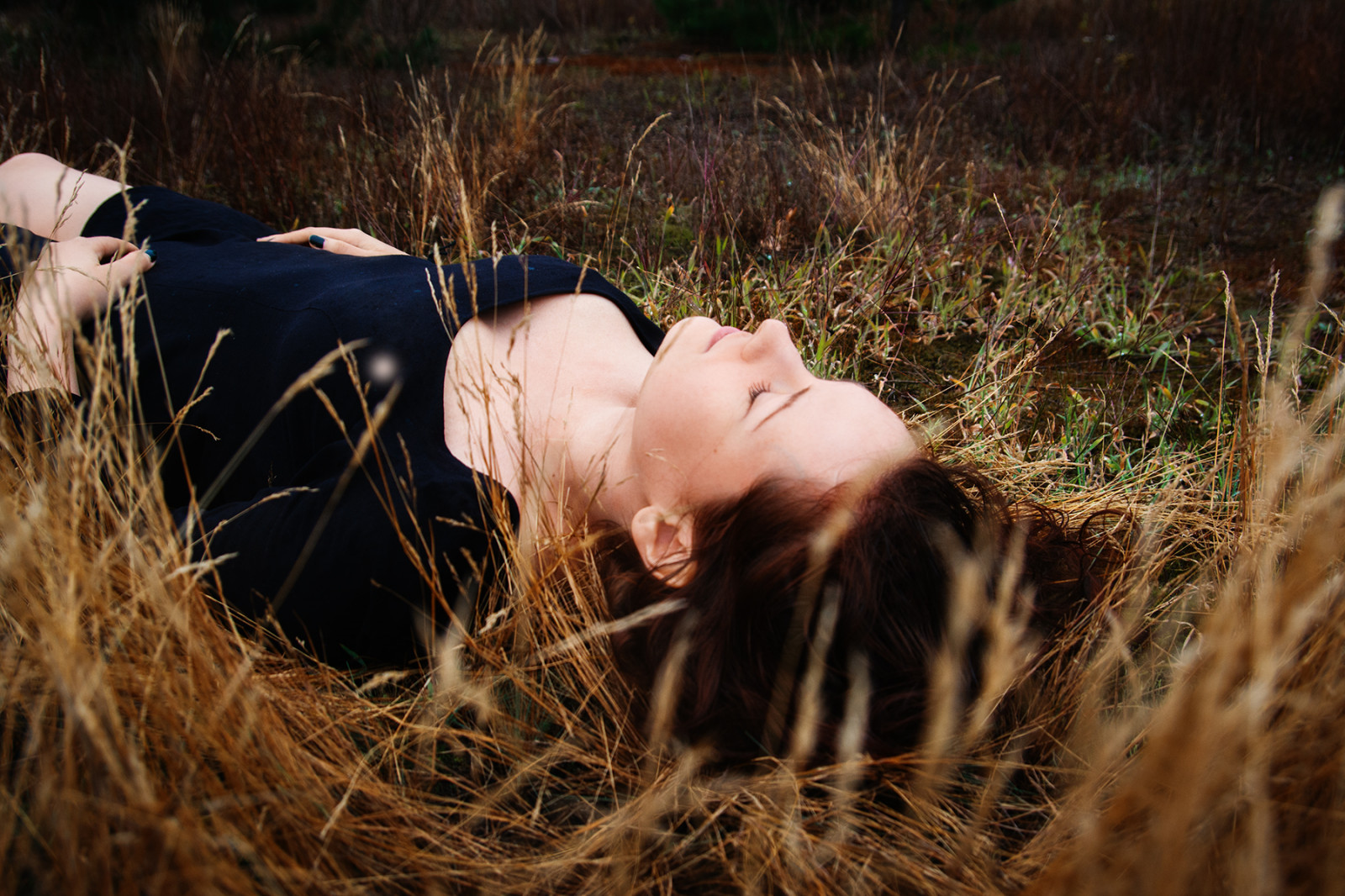 Wallpaper sunlight, forest, redhead, portrait, nature, rain, field