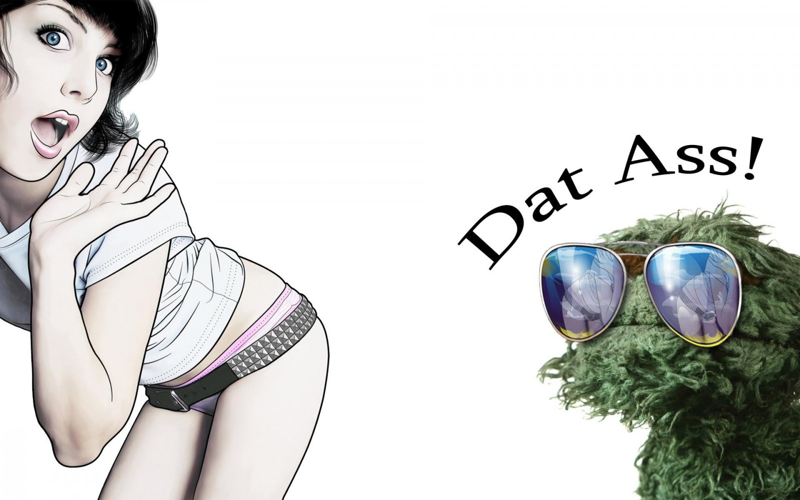 illustrazione, donne, occhiali da sole, bicchieri, bocca aperta, opera d'arte, cartone animato, mutandine, capo, Oscar The Grouch, occhio, Senso, corpo umano, organo