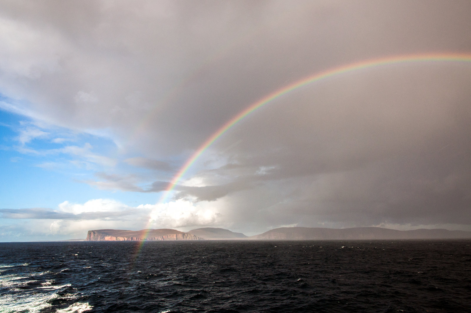Wallpaper Ocean UK Rain Ferry Clouds Scotland Rainbow Orkney Nikon Wind GIMP Cliffs Atlantic Hoy Nikkor Doublerainbow Atlanticocean