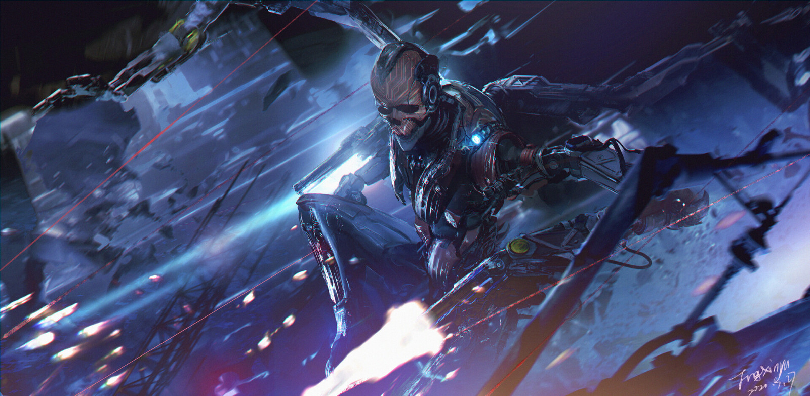 Wallpaper : science fiction, horror, machine, ArtStation, skull ...