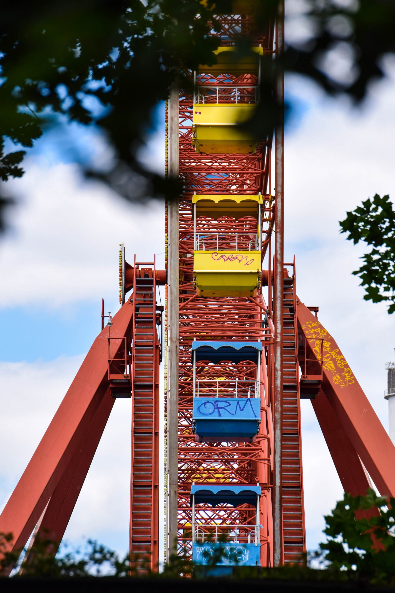 Příroda, opuštěný, park, Německo, věž, Berlín, venkovní, de, Německo, deutschland, pl nterwald, spreepark, zábavní park, n jesf lt, mezník, zábavní park