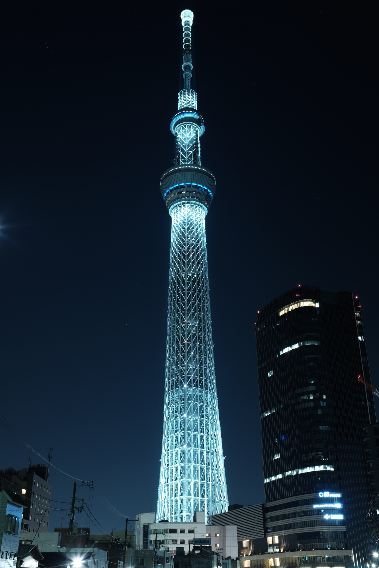 città, paesaggio urbano, notte, riflessione, orizzonte, grattacielo, blu, Torre, metropoli, Tokyo, Fujifilm, Skytree, leggero, illuminazione, oscurità, Fujinon, punto di riferimento, Tokyo Sky Tree, classicchrome, X, x100, x100t, newyearspecial, atmosfera della terra, area metropolitana, palazzone