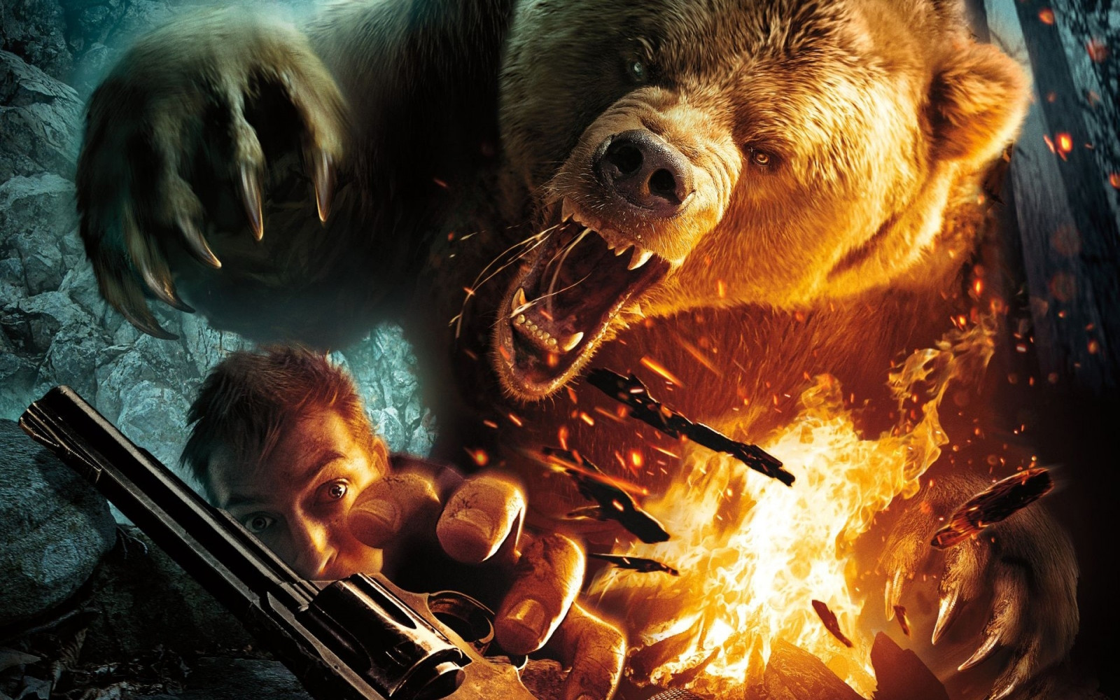 Wallpaper : danger, bear, guy, pistol, moment, second 1920x1200 ...