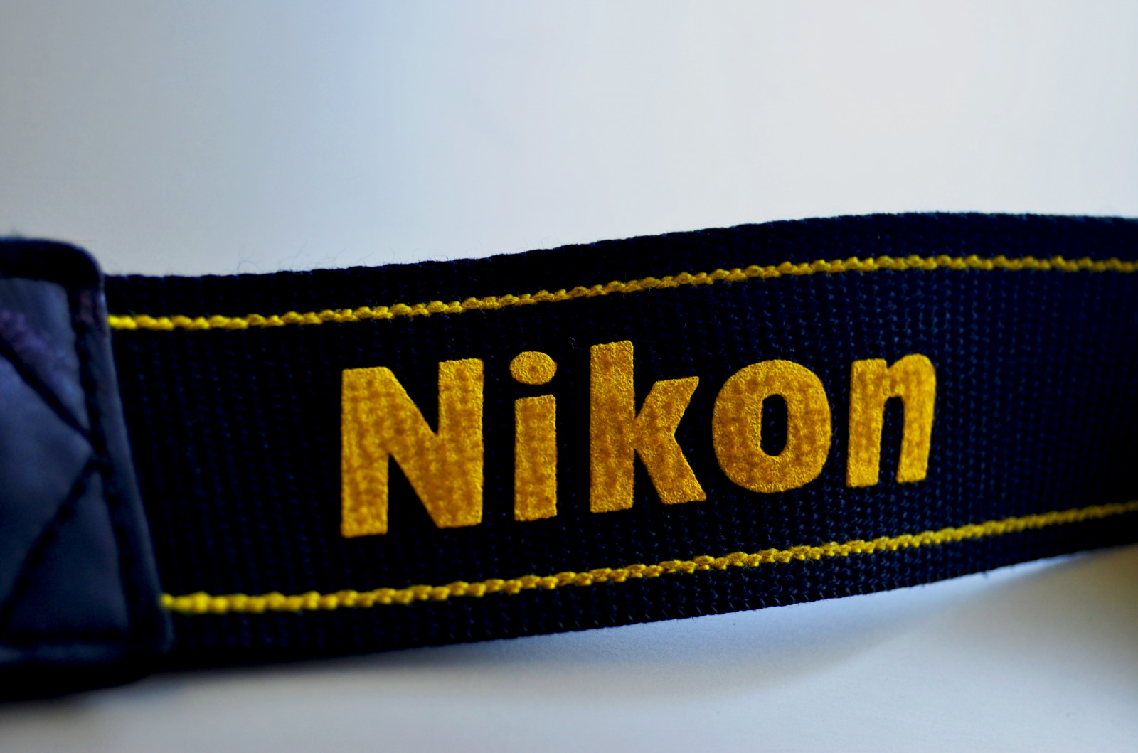 logo, žlutý, pás, Nikon, značka, módní doplněk