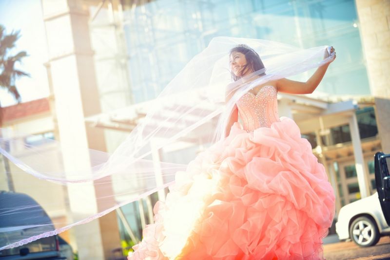 šaty, ženy, model, fotografování, růžový, svatební šaty šaty, ženy, model, fotografování, růžový, svatební šaty