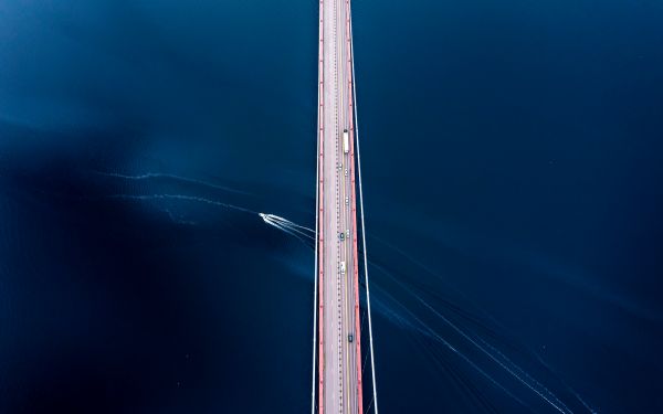 water,sky,bridge,electric blue,pole,monument