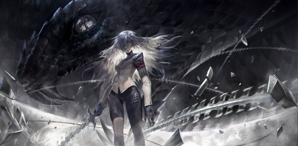 2516x1240 px,alcd,dragon,fantasia,Pixiv