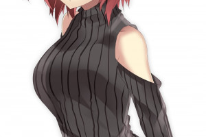 illustration anime anime girls short hair cartoon black hair sweater clothing mangaka redhead red eyes hair mouth illustration anime anime girls short hair cartoon black hair sweater clothing mangaka redhead red eyes hair mouth