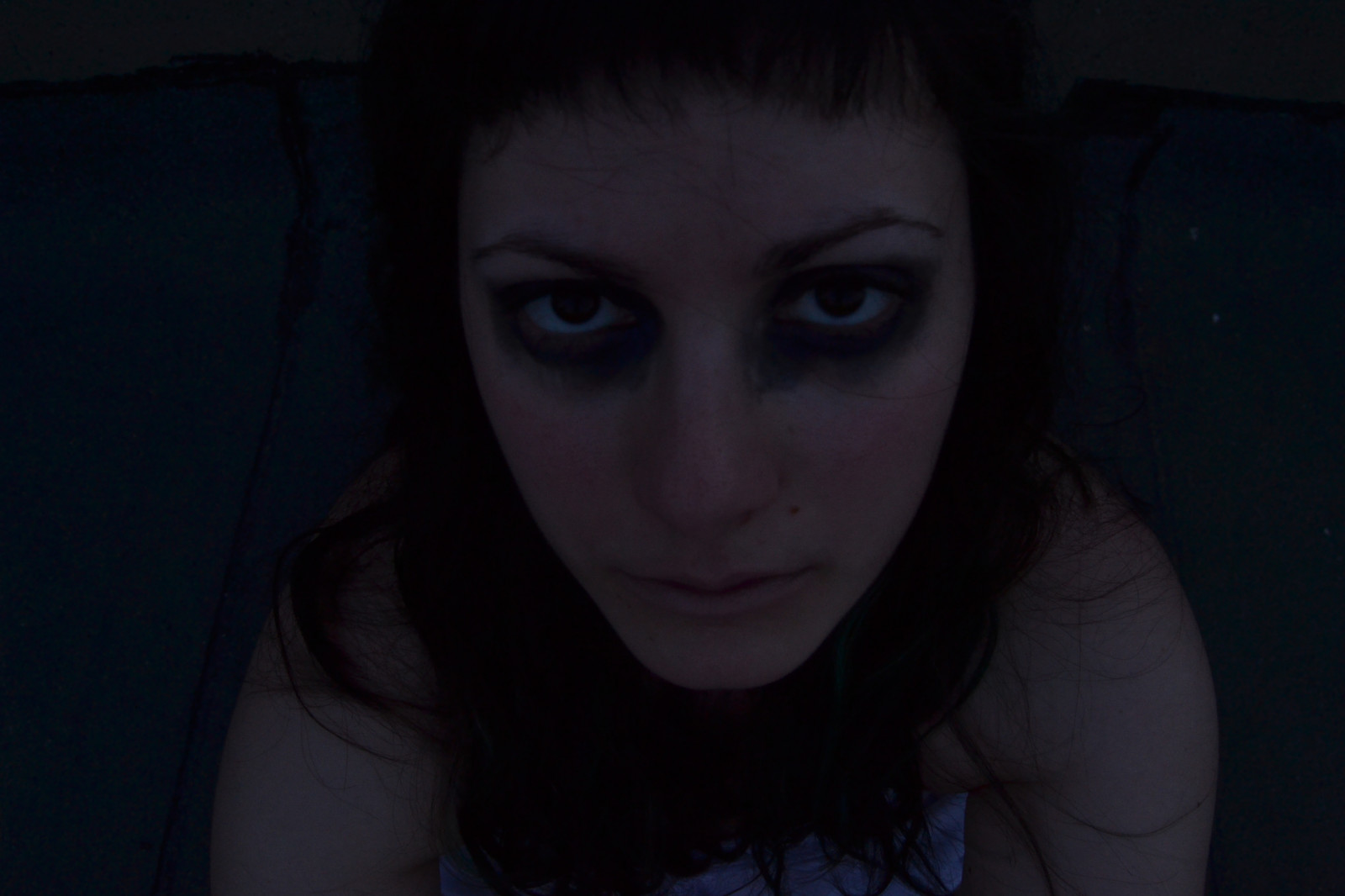 face, portrait, long hair, makeup, blue, black hair, photographer, hair, Greece, bangs, mouth, nose, emotion, edit, head, Capture, midnight, emotional, Gir, Outlander, light, long, color, scene, hour, girl, beauty, natural, smile, eye, woman, female, young, selfie, darkness, lip, stranger, nikond3100, selfportrait, no, feeling, cheek, chin, screenshot, sooc, computer wallpaper, brown hair, human hair color, ear, eyebrow, organ, eyelash, shoulders, forehead, psychology, jaw, smokeyeyes