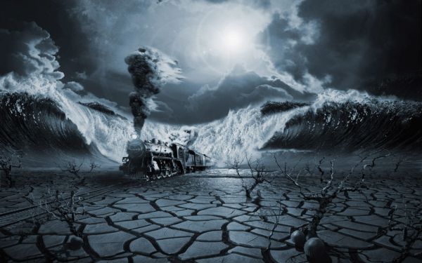 1920x1200 px, clouds, cracks, dark, desert, flood
