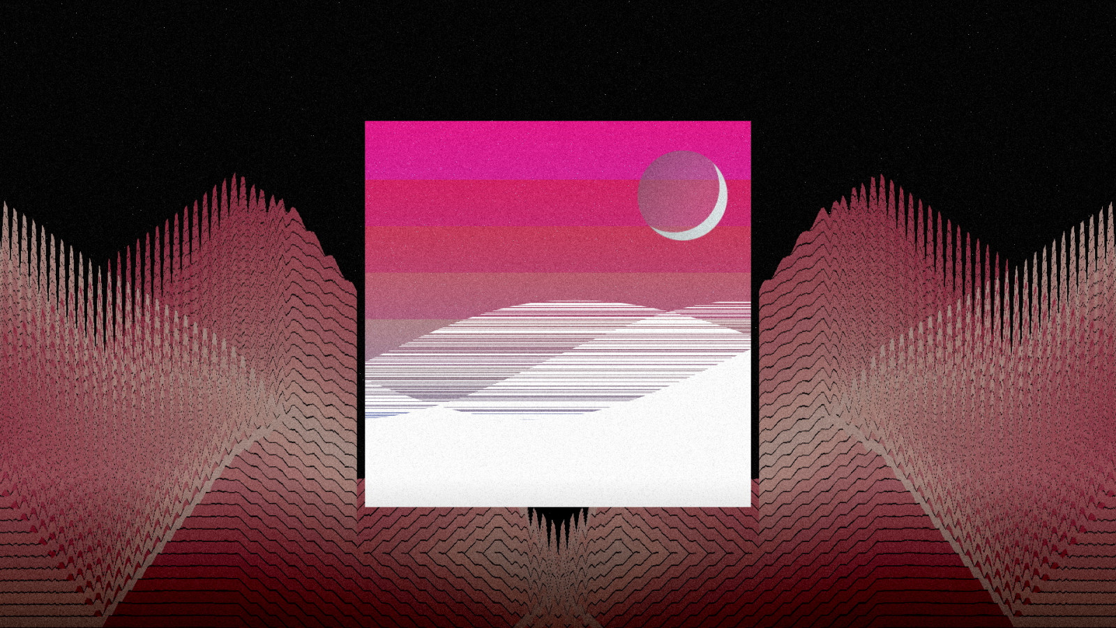 Dämmerung, Dämmerung, abstrakt, Glitch art, rot, lila