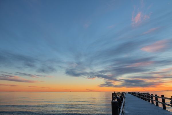 sky, horizon, sea, sunset, cloud, sunrise