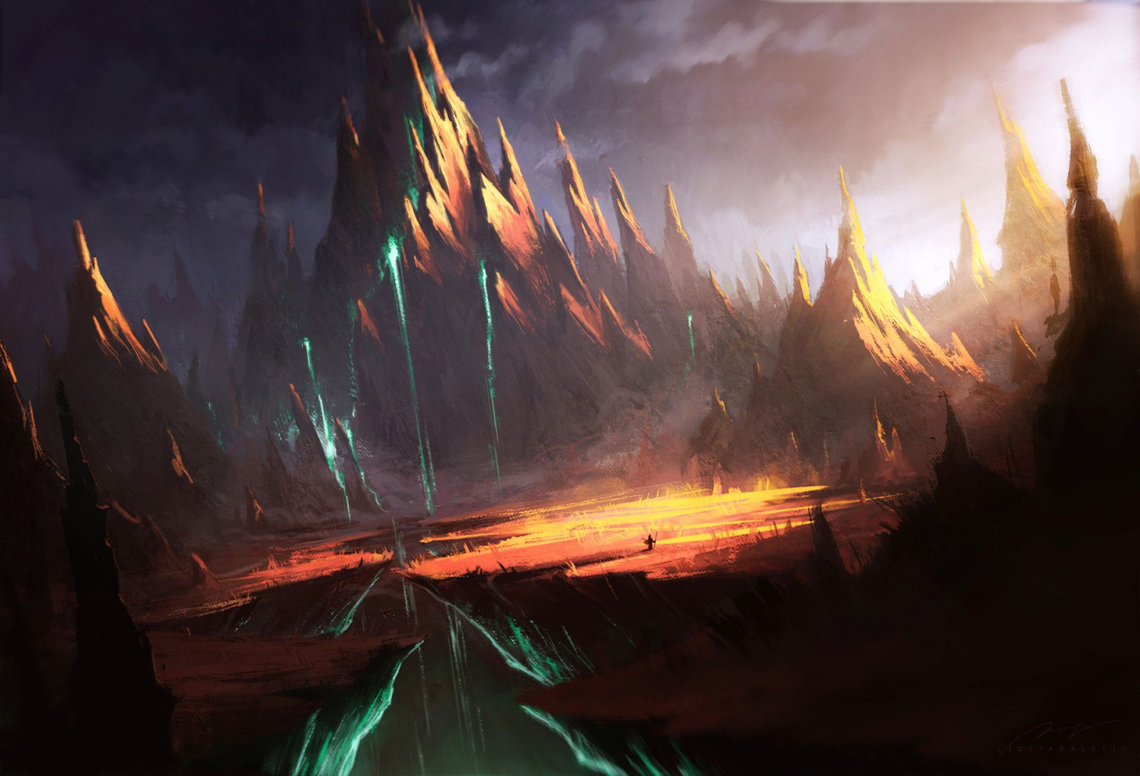 Kunstwerk, Fantasiekunst, Berge, Magic the Gathering