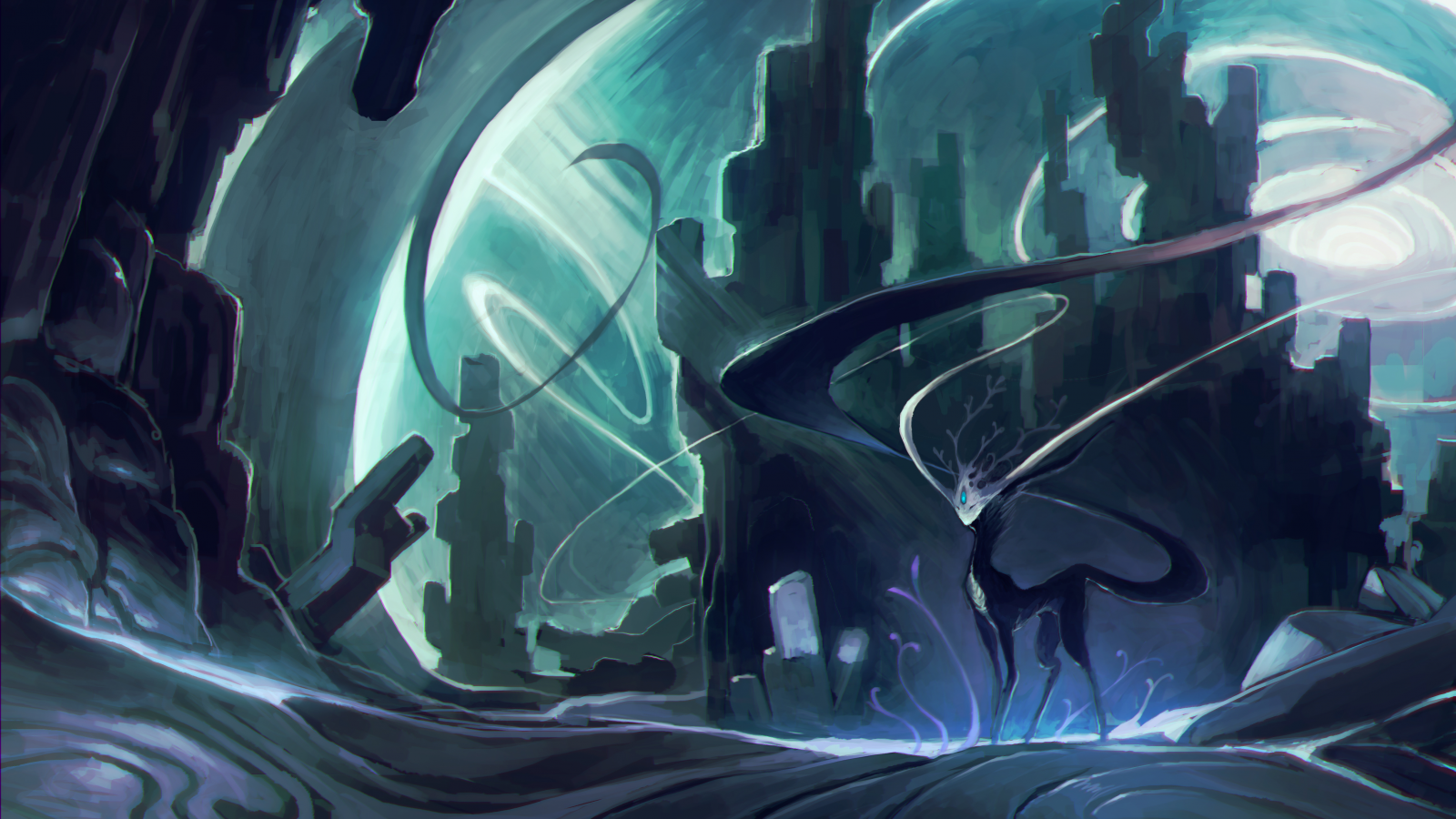 ilustrace, digitální umění, fantasy umění, anime, abstraktní, umělecká díla, smyšlený, UMĚNÍ, Snímek obrazovky, mecha, počítač tapeta, zvláštní efekty