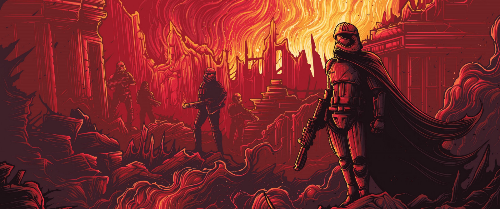 Wallpaper illustration, Star Wars, red, demon
