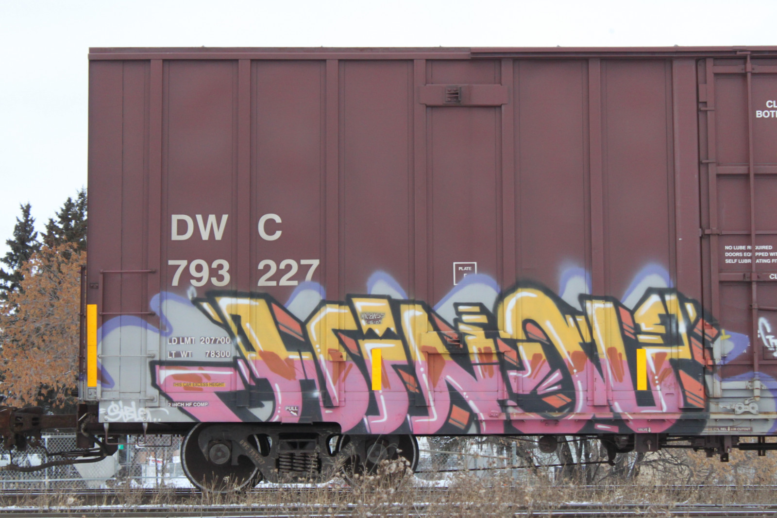 Auto Rack Graffiti Wallpaper : winter, train, railway, bench, graffiti, street art, cargo ...