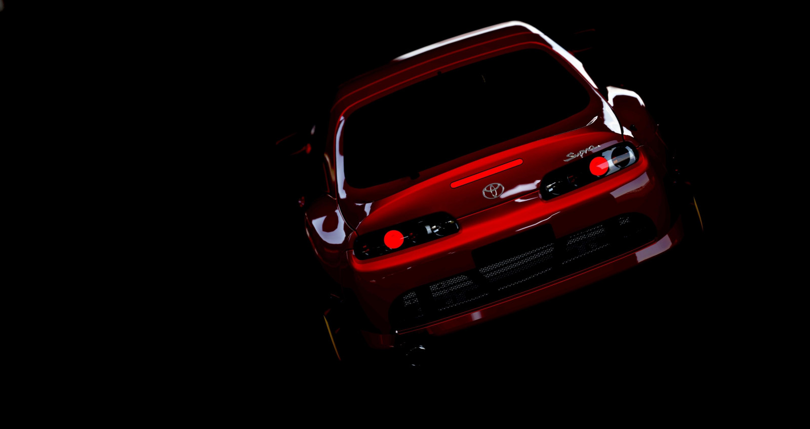 mașină, roșu, vehicul, mașină sport, Toyota Supra, masina de performanță, ușoară, întuneric, tapet de calculator, designul auto, exterior auto, mașină compactă, vehicul cu motor, mașină de oraș, far, masina full size, 3840x2036 px, iluminat auto