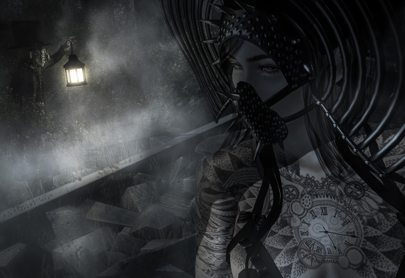 černobílý, tetování, móda, život, blogger, bbw, tma, Tlustý, SL, druhý život, blog, maitreya, fasáda, chemicalprincess, Snímek obrazovky, blogování, počítač tapeta, plně vědomý, lindenlabs