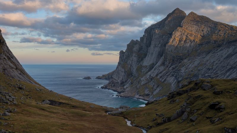 natura,paesaggio,acqua,montagne,Isole Lofoten,Norvegia