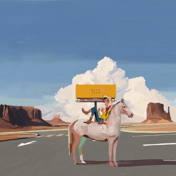 digital art, artwork, illustration, landscape, Tito Merello, Lucky Luke