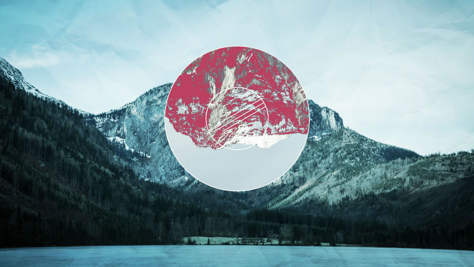 Berge, digitale Kunst, See, Natur, Betrachtung, Himmel, Schnee, Polyscape, Kreis, Fjord, Wolke, Berg, Computer-Tapete, Bergige landforms, Gebirge, Glaziale landform