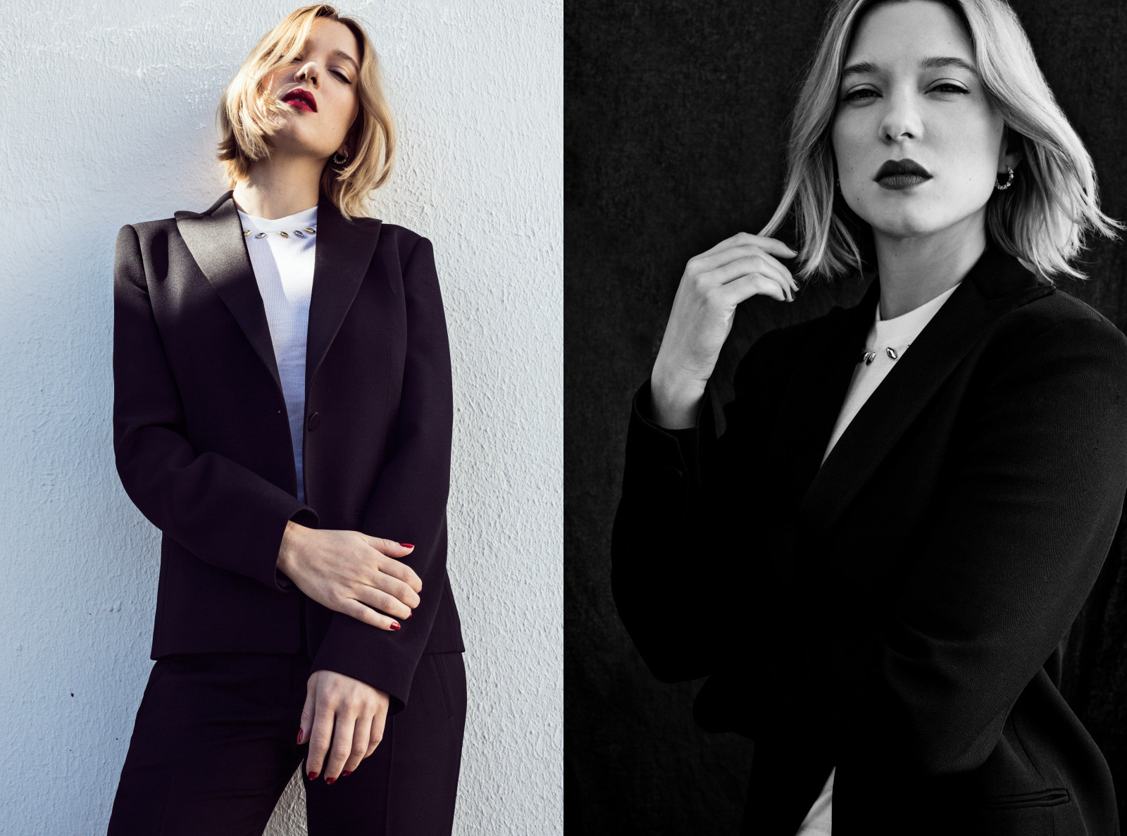 Wallpaper : lea Seydoux, actress, blonde, blue eyes, red ...