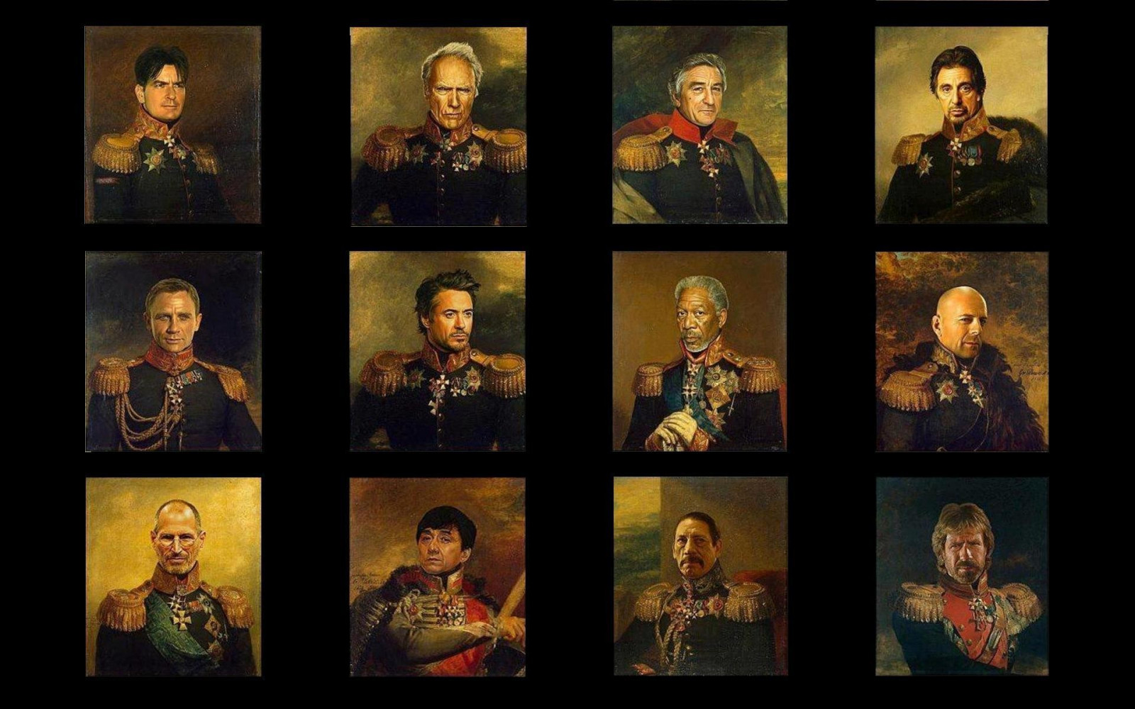 Wallpaper : 1920x1200 px, Al Pacino, Bruce Willis, Charlie Sheen, Clint