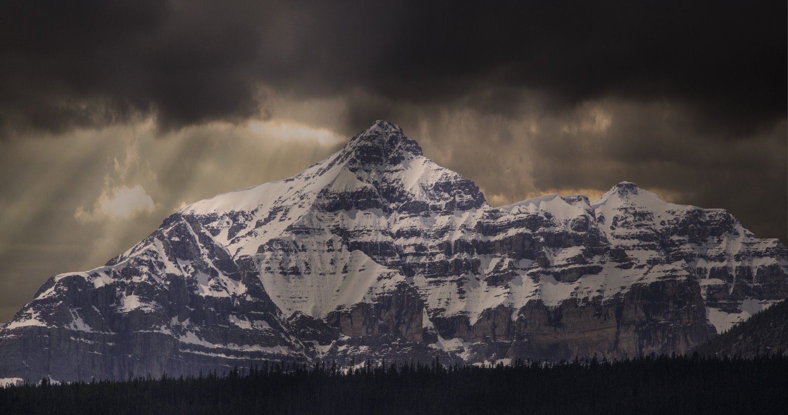 parkere, storm, bjerge, skyer, Canon, mærke, national, ii, 5d, Banff, godkendt, cloudsstormssunsetssunrises