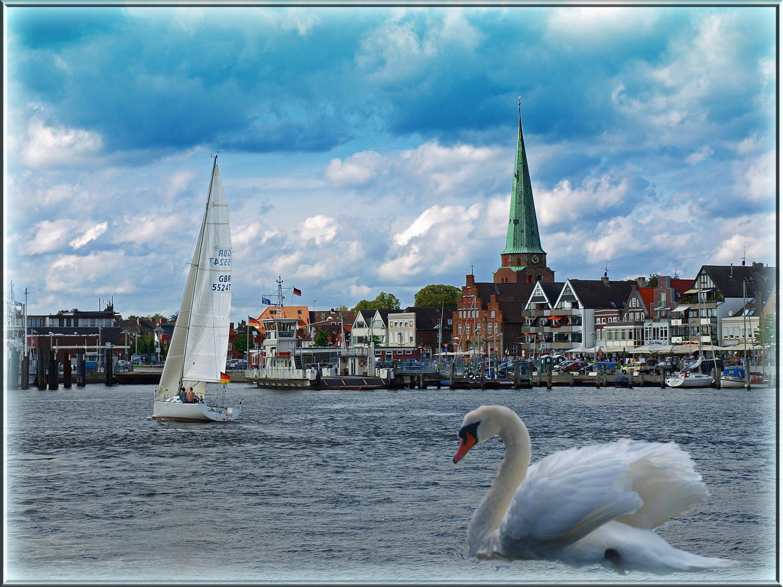 moře, voda, řeka, labuť, 2012, pták, víkend, vidět, Ostsee, wasser, Fluss, trave, ostseeleuchte, Baltské moře, vodní pták, Schwan, Wochenende