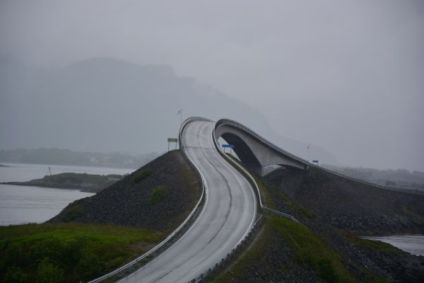 landscape,hill,sky,road,Norway,mist